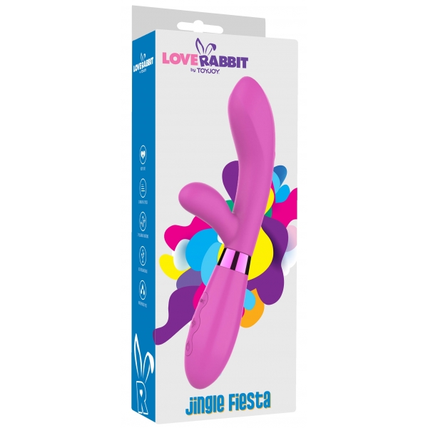 Vibro Rabbit Jingle Fiesta 20cm Rosa