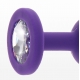 Plug Bijou Diamond Booty S 6 x 2.8cm Violet