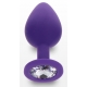 Plug Bijou Diamant Booty M 7 x 3,5cm Violet