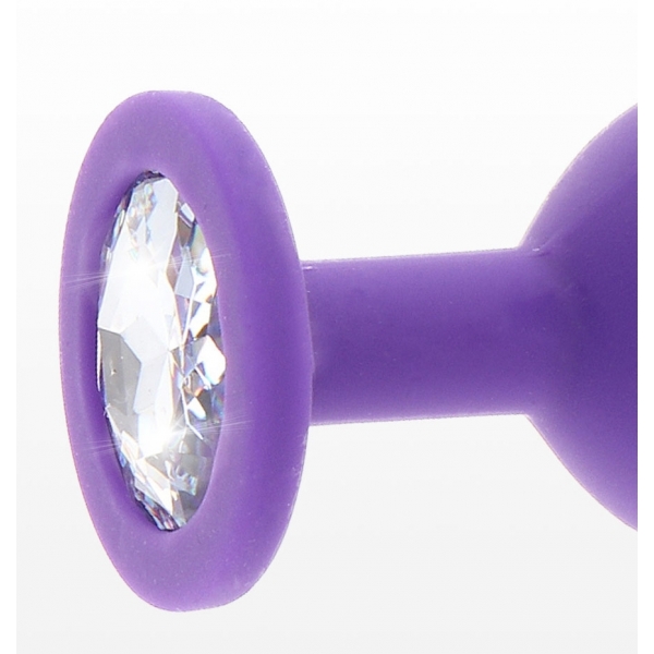 Plug Bijou Diamant Booty M 7 x 3,5cm Violet