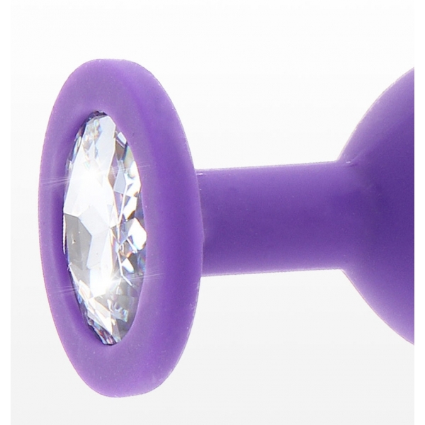 Plug Bijou Diamond Booty M 7 x 3,5cm Violeta