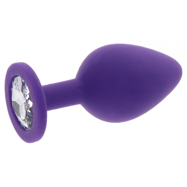 Plug Bijou Botín Diamante L 9 x 4cm Violeta