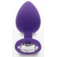 Plug Juwel Diamond Booty L 9 x 4cm Violett