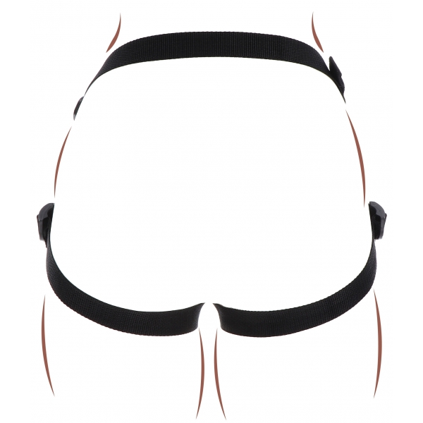 Strap-On Get Real Dildo Belt Harness Black