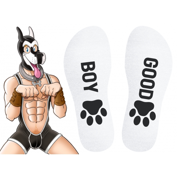 Calcetines Good Boy Blanco-Negro