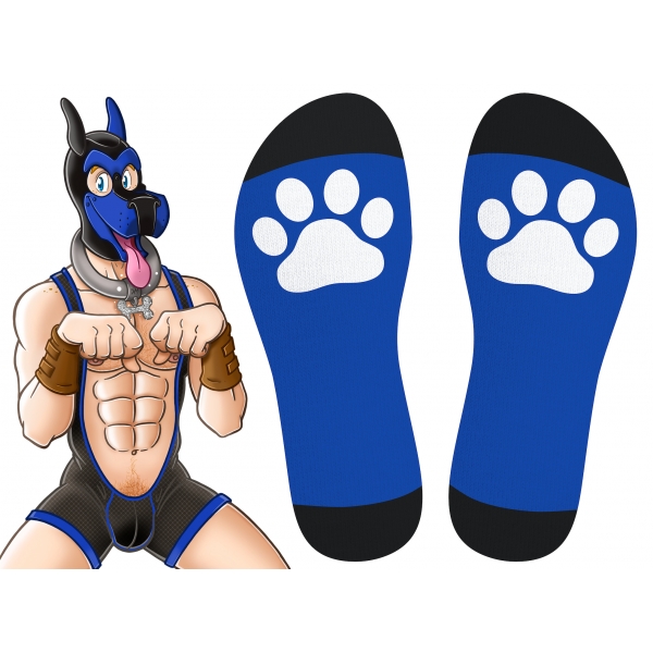 Big Good Boy High Socks Blue