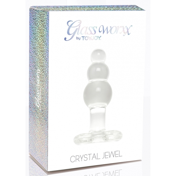 Tampão de vidro Crystal Jewel 9,5 x 3,5 cm