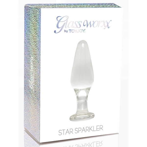 Glasplug Star Sparkler 11 x 3.5cm