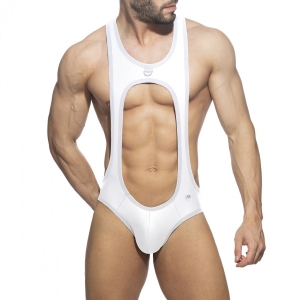 AD Fetish Bottomless Body Sexy Bodysuit White