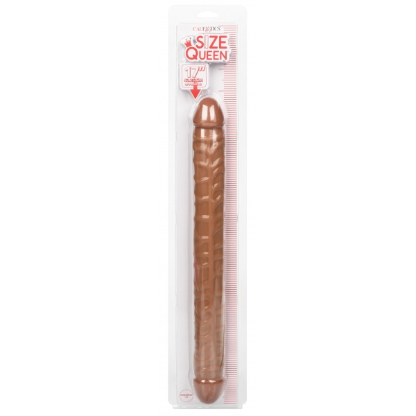 Dildo duplo Queen Size 43 x 4,2 cm castanho