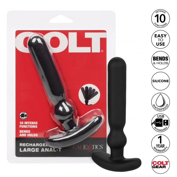 Plug Vibrante Grande Anal-T Colt 14 x 2,5cm