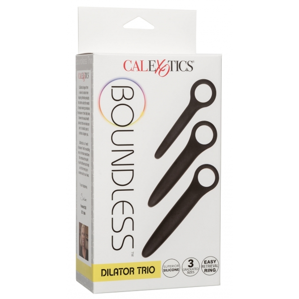 Juego de 3 tapones de silicona Dilatro Trio Boundless Negro