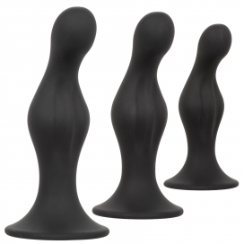 Calexotics Kit 3 Tampões Silicone Ripple Kit Preto