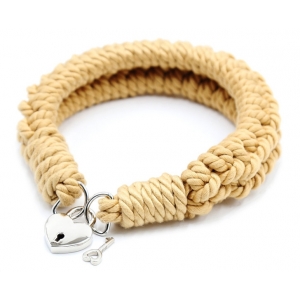 SM Fantasy Hemp Rope Bondage Collar