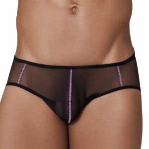 CLEVER Hunch transparante jockstrap Zwart-Paars