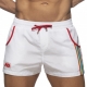 Rainbow Tape Swim Shorts White