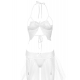 Set 2 pezzi reggiseno e reggicalze bianco