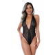 Body Deep-V Lace Schwarz