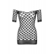 Fence Net Mini Dress Black