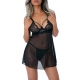 Nightie + G-string Underwire Sheer Black