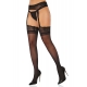 Satin Touch black suspender stockings