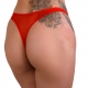 Tanga con abertura íntima Crotchless Rojo