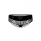 Hiphugger Slip in pizzo floreale nero