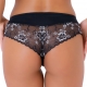 Floral Lace Panties Hiphugger Black