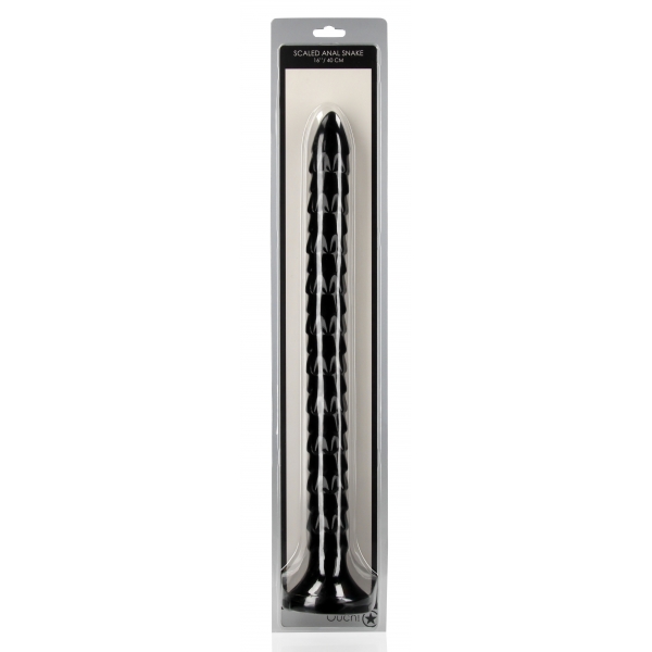 Schubben Anaal Slang lange dildo M 40 x 3,5cm