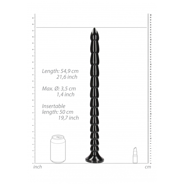 Dildo lungo impilato Serpente anale L 50 x 3,5 cm