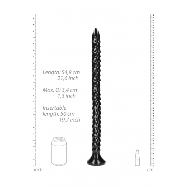 Geschubde Anale Slang Lange Dildo L 50 x 3,5cm