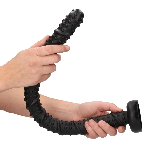 Lange Slang Dildo met Structuur 50 x 3,5cm