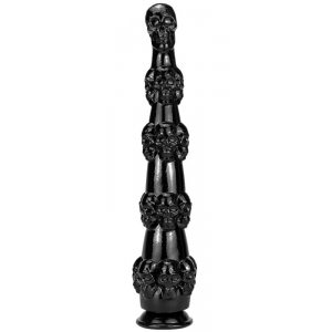 AnalMasterBalls Skeleton Tower Large PVC Anal Beads BLACK