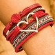 Heart Shape Armband Rot