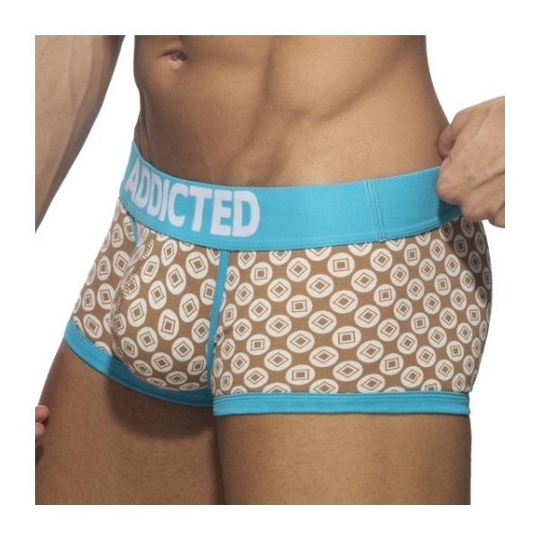 Geometric Boxer Brown-Turquoise