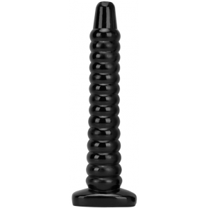 DarkSil Black Big Worm Anal Beads M