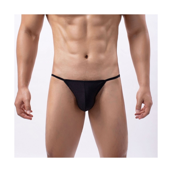 Men Fashion Show Mankini Soft Material Panty Black
