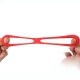 Dubbele Cockring Silicone Soft Duo 40mm Rood