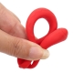 Anillo de pene doble Silicona Soft Duo 40mm Rojo