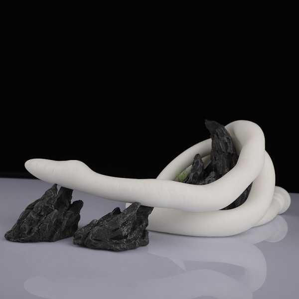 Dildo longo Ultra Snake 120 x 2,7cm Branco