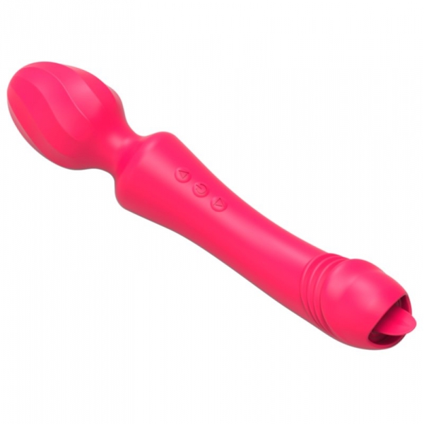 Magic Wand Vibrator With Tongue RED