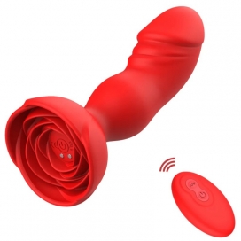 MyPlayToys Plug vibrante Rosy Juliet 10 x 3,5 cm rosso