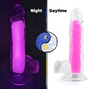 ClearlyHorny Kleurschitterende Dildo 15 x 4,5cm Roze