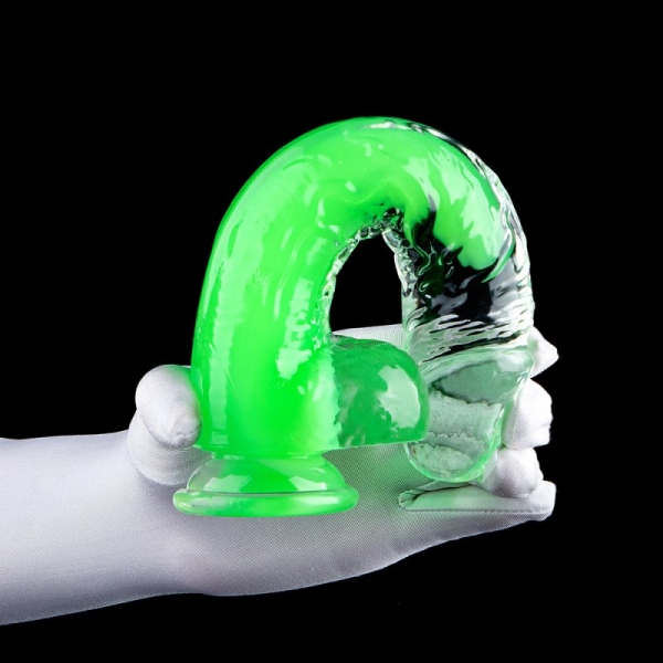 Jelly Dildo With Mutiple Colors Core GREEN M