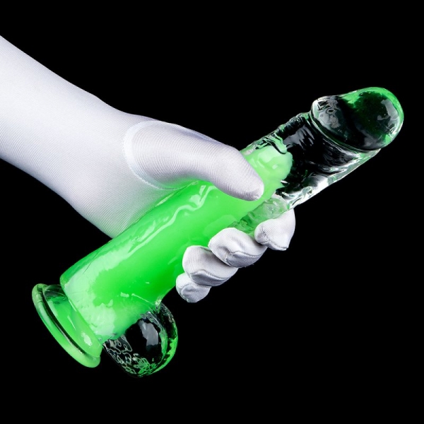 Dildo trasparente Jelly Mut M 16 x 4cm Verde