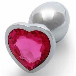 Ouch! Anal-Juwel Heart Gem S 6 x 2.6cm Silber-Rosa