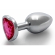 Anal-Juwel Heart Gem S 6 x 2.6cm Silber-Rosa