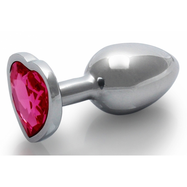 Bijou anal Heart Gem S 6 x 2.6cm Silver-Pink