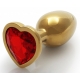 Bijou anal Heart Gem S 6 x 2,6 cm Ouro-Vermelho