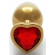 Bijou anal Gema Corazón S 6 x 2,6 cm Oro-Rojo